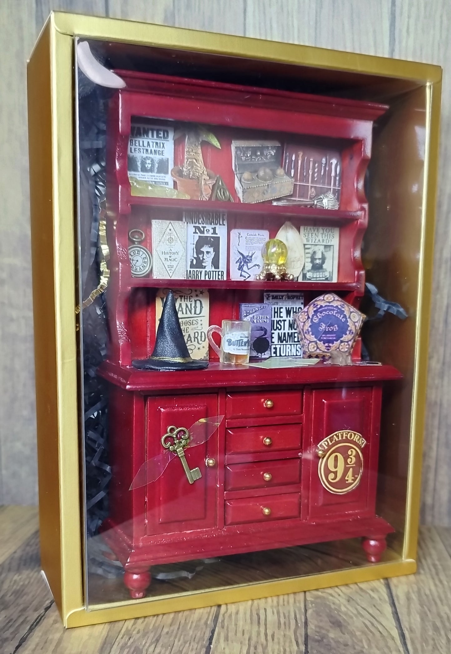 Tiny Wizarding World miniature cabinet