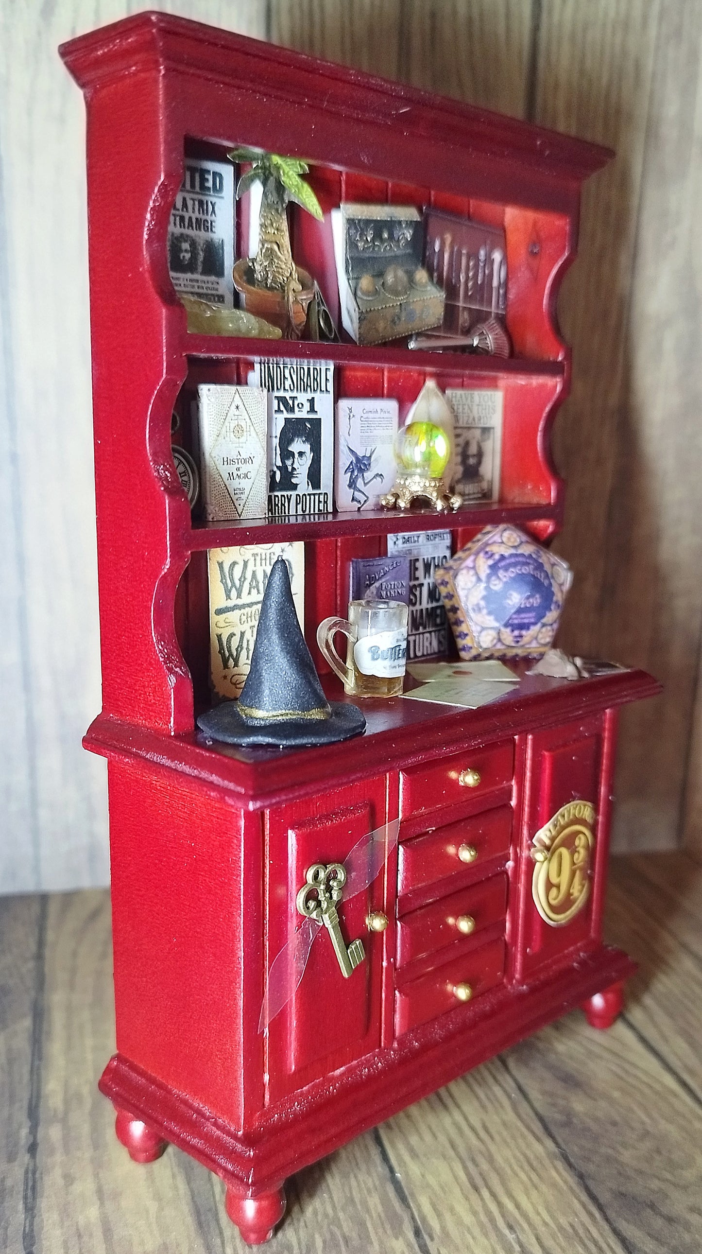Tiny Wizarding World miniature cabinet