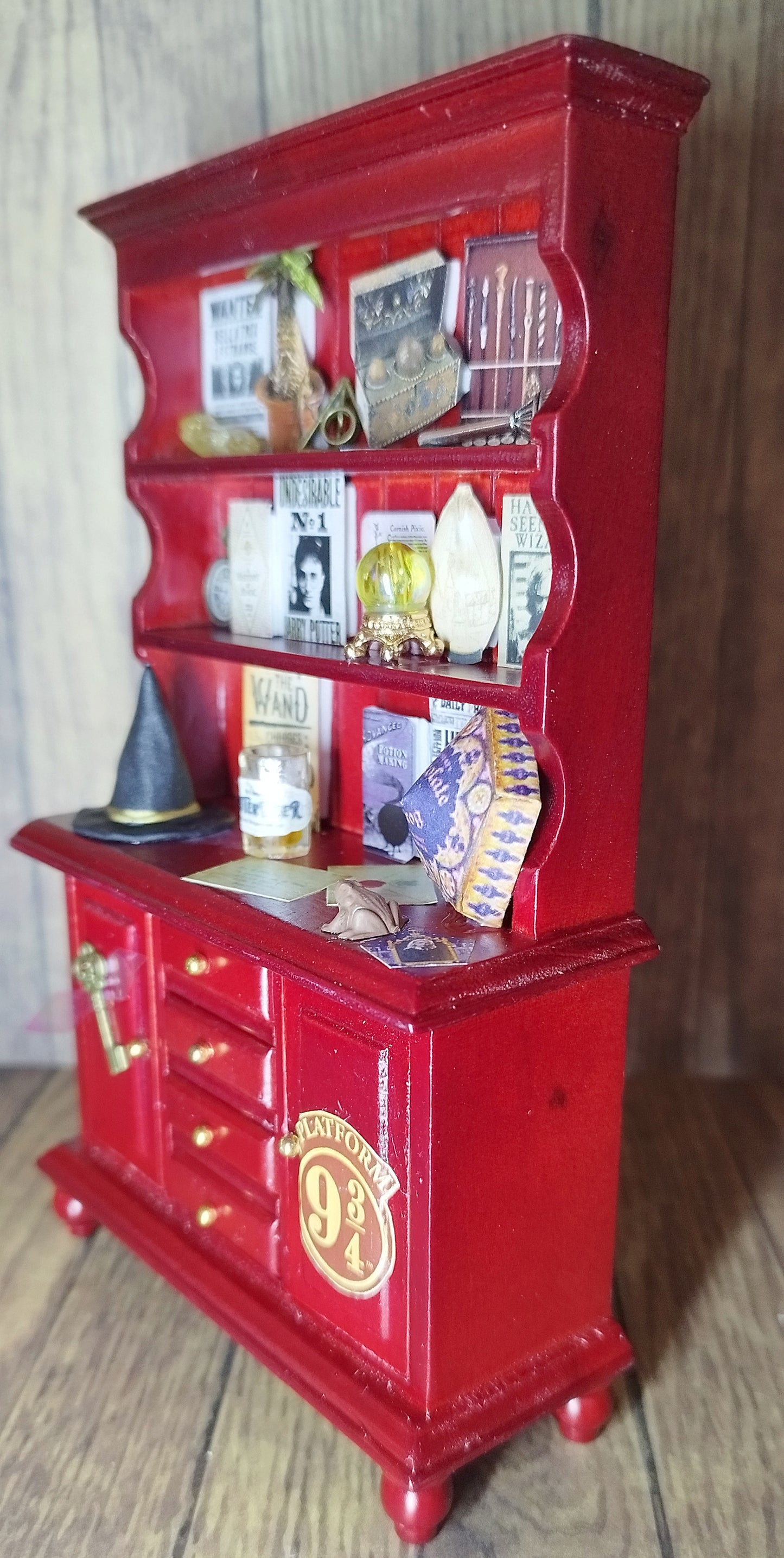 Tiny Wizarding World miniature cabinet