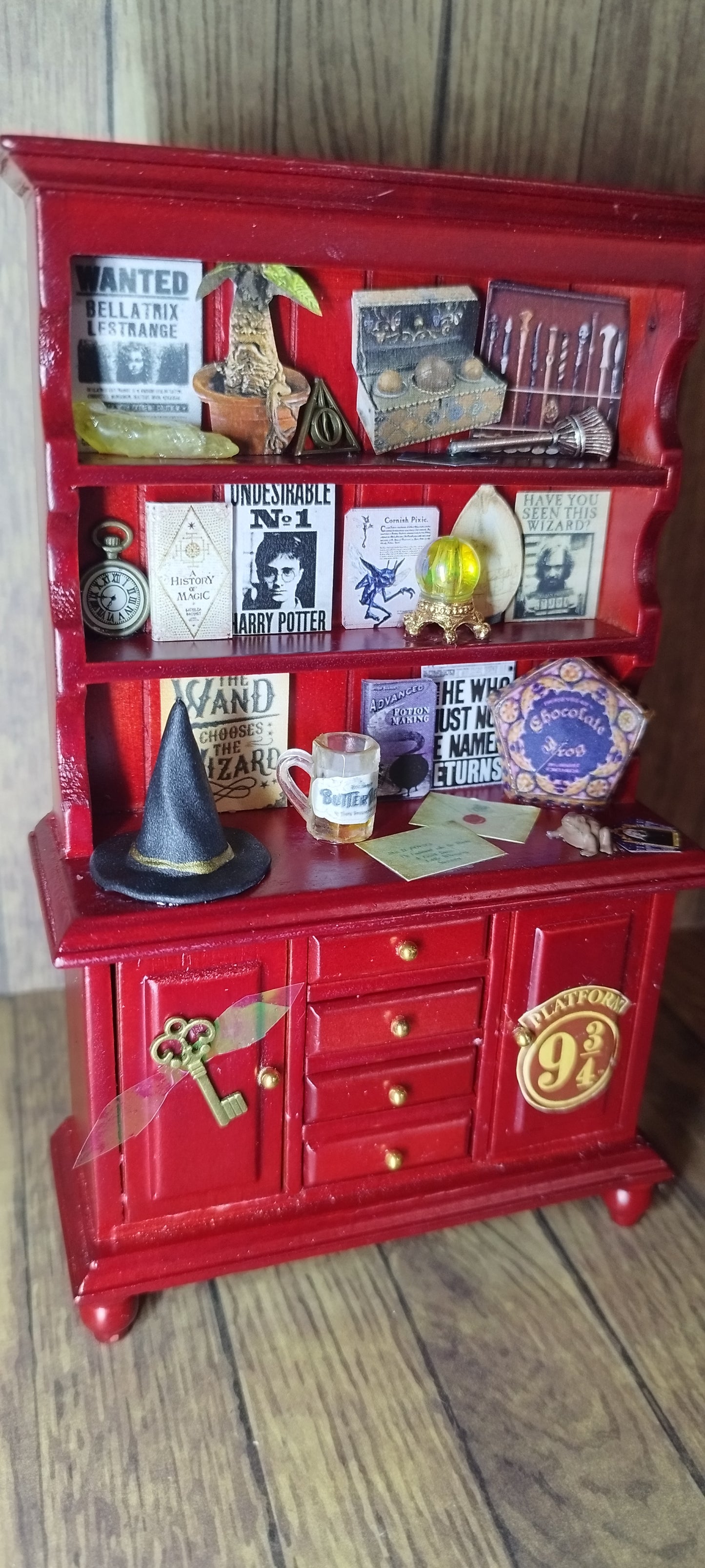 Tiny Wizarding World miniature cabinet
