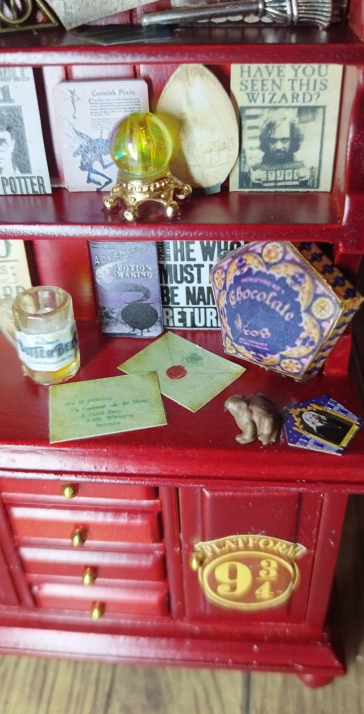Tiny Wizarding World miniature cabinet